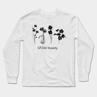 Minimalistic Wild Flowers - Wild Beauty Long Sleeve T-Shirt